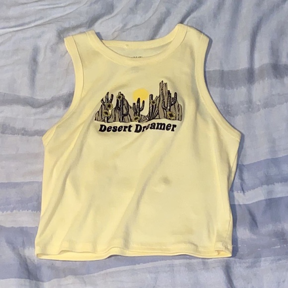 THRIFTED Homegirl Society Yellow Desert Dreams Tank Top Size M - Picture 1 of 3